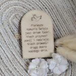Tabliczka na I Komunię Świętą ze sklejki 7,5cm x 5cm N925