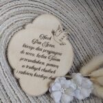 Tabliczka na I Komunię Świętą ze sklejki 10cm x 8cm N928
