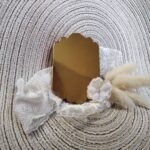 Tabliczka złota do makramy 9,5cm x 6cm 100 znaków PL44