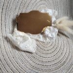 Tabliczka złota do makramy 9cm x 6cm 100 znaków PL46