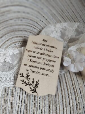 Tabliczka na I Komunię Świętą ze sklejki 8cm x 5cm N940