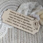 Tabliczka na I Komunię Świętą ze sklejki 13cm x 5cm N942