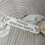 Tabliczka na I Komunię Świętą z HDF 14cm x 3cm H459