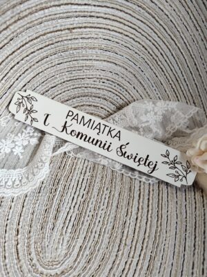 Tabliczka na I Komunię Świętą z HDF 17cm x 3cm H460