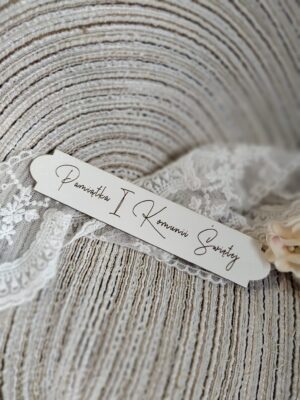 Tabliczka na I Komunię Świętą z HDF 14cm x 2,5cm H461