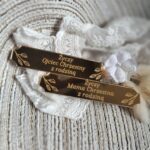 Tabliczka złota do makramy 9,5cm x 2cm PL49