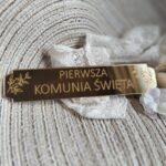 Tabliczka złota do makramy 14cm x 3cm PL52