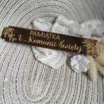 Tabliczka złota do makramy 17cm x 3cm PL53