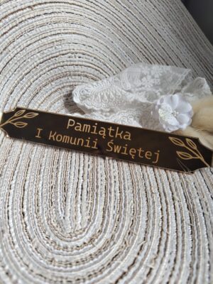 Tabliczka złota do makramy 17cm x 2,5cm PL54