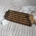 Tabliczka złota do makramy 14cm x 5cm PL57