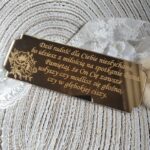 Tabliczka złota do makramy 13cm x 5cm PL58