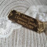 Tabliczka złota do makramy 12cm x 3,5cm  35 znaków PL61