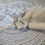 Serduszko personalizowane ze sklejki 3cm  35 znaków N949