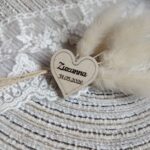 Serduszko personalizowane ze sklejki 3cm  35 znaków N952