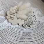 Skrzydełka podziękowanie ze sklejki 10cm x 6cm  35 znaków N953