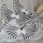 Skrzydełka do aniołka z makramy z HDF 11cm x 5,5cm  H472