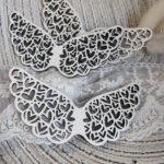Skrzydełka do aniołka z makramy z HDF 11cm x 5,5cm  H474