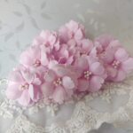 Kwiatki z foamiranu 3cm – Dodatki do makramy i ramek 3D pudrowy róż MZ4