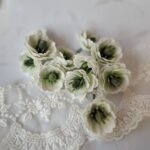 Kwiatki z foamiranu 3cm – Dodatki do makramy i ramek 3D zielony MZ7