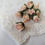 Kwiat z foamiranu pączek róży 2cm MZ17