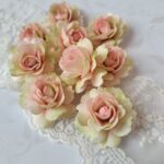 Kwiatki z foamiranu 3cm – Dodatki do makramy i ramek 3D róża MZ18