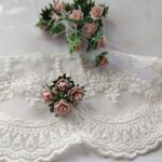 Kwiat z foamiranu premium różyczka cappucino 1cm 5szt MZ20