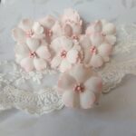 Kwiatki z foamiranu - dodatki do makramy i ramek 3D cieniowany róż MZ16