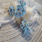 Kwiaty papierowe do kartek niebieski K46