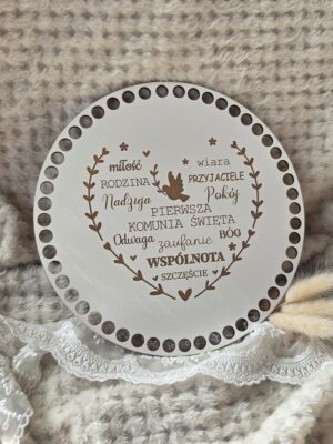 Baza do szydełkowania na I Komunię z HDF 17cm H478