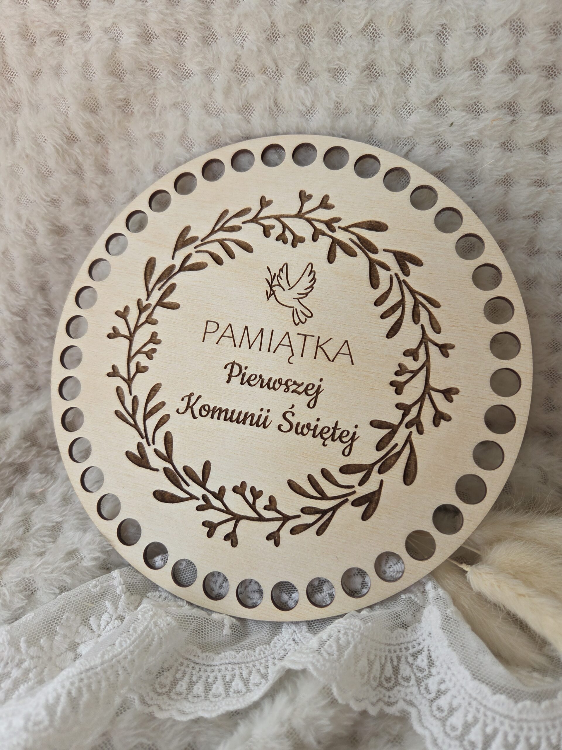 Baza do szydełkowania na I Komunię Świętą 17 cm N955