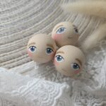 Drewniane główki do makramy Buźka 25mm - Limitowana edycja męska B13