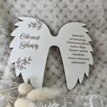 Skrzydła do aniołka z makramy z HDF 13cm x 11cm  H489