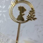 Toper złoty do tortu lub boxu 10cm x 16cm PL74