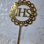 Toper złoty do tortu lub boxu 10cm x 16cm PL77