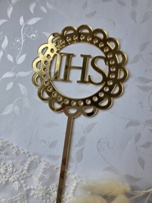 Toper złoty do tortu lub boxu 10cm x 16cm PL77