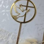 Toper złoty do tortu lub boxu 10cm x 16cm PL79