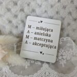 Grawerowana tabliczka na dzień Mamy z HDF 6cm x 5cm DM44