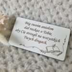 Grawerowana tabliczka na Chrzest Święty HDF 11cm x 6cm H499