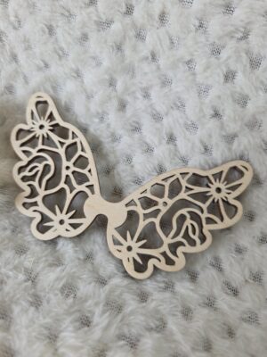 Skrzydła do anioła z makramy ze sklejki 11cm x 6cm  N961