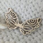 Skrzydła do anioła z makramy ze sklejki 11cm x 6cm  N962