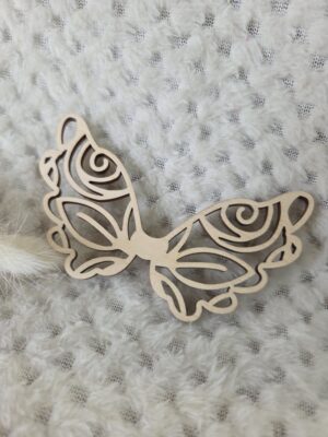 Skrzydła do anioła z makramy ze sklejki 11cm x 6cm  N962