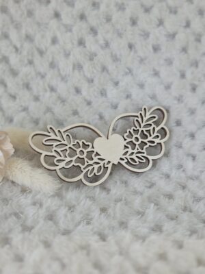 Skrzydła do anioła z makramy ze sklejki 10cm x 4.5cm  N964