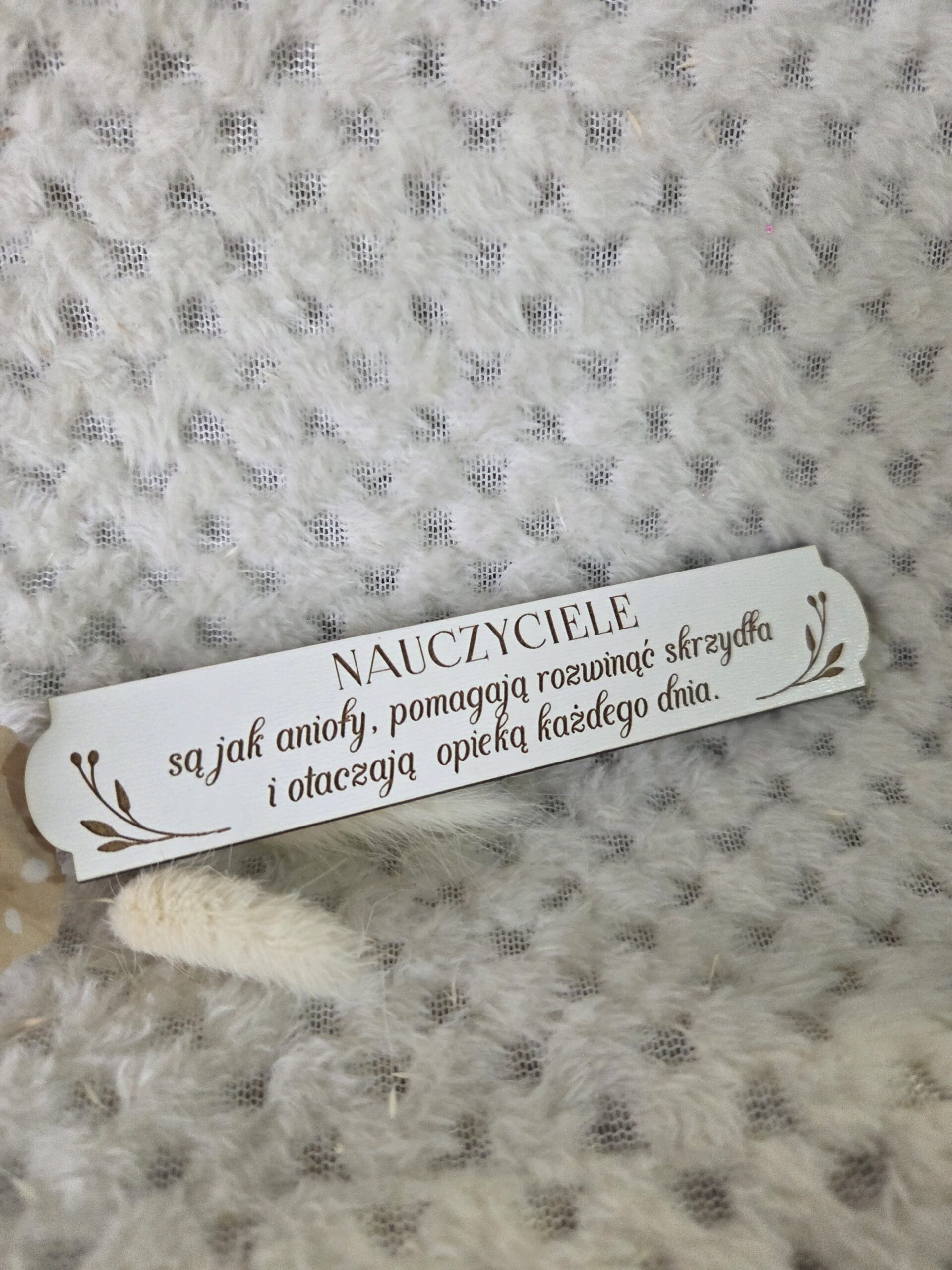 Grawerowana tabliczka na dzień Nauczyciela z HDF 13cm x 2,5cm H510