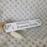 Grawerowana tabliczka na I Komunię Świętą z HDF 13cm x 2,5cm H508