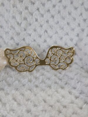 Skrzydła złote do anioła z makramy 11cm x 4cm  PL84