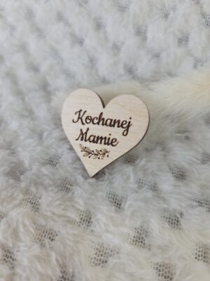 Napis serduszko na dzień Mamy ze sklejki 3cm N970