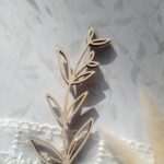 Dekor ozdobny ze sklejki 10cm x 5,5cm D8