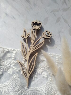 Dekor ozdobny ze sklejki 10cm x 5,5cm D12