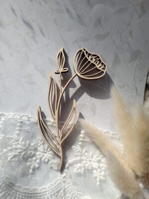 Dekor ozdobny ze sklejki 10cm x 5,5cm D13