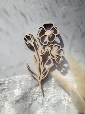 Dekor ozdobny ze sklejki 10cm x 5,5cm D14